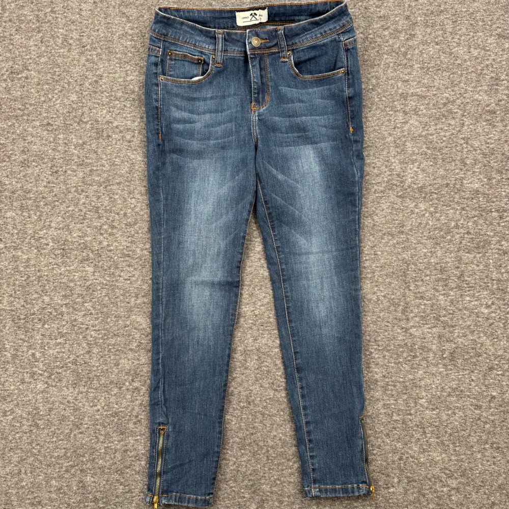 Hammer Jeans Womens Size 7 Blue‎ Medium Wash Ankle Zip Skinny Denim USA